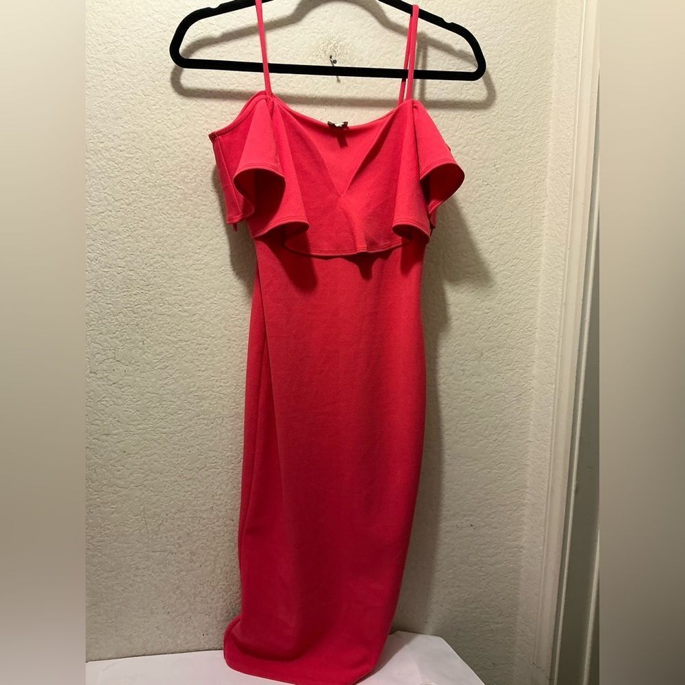 River island Elegant Pink Ruffle Dress size Eur 34